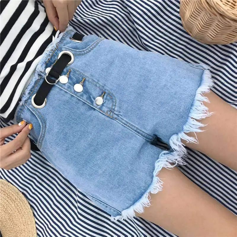 High Waist Denim Shorts