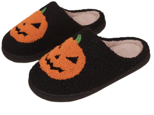 Fluffy Pumpkin Themed Sandals