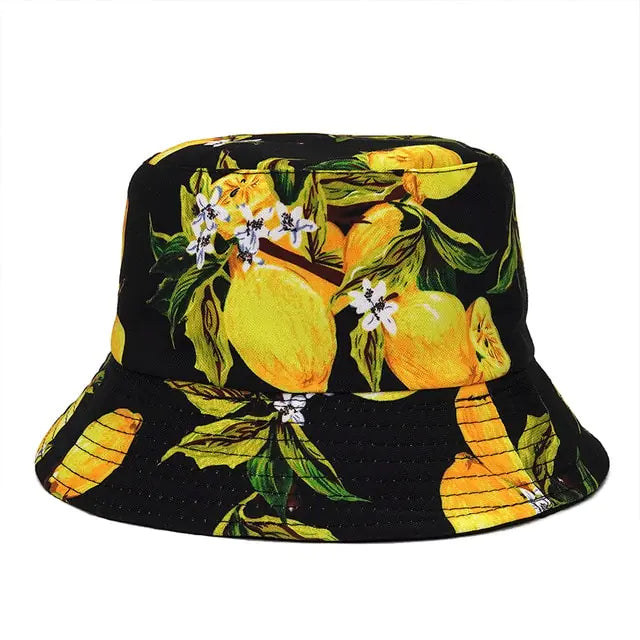 Panama Bucket Hats Animal Letter Print Fisherman Hat