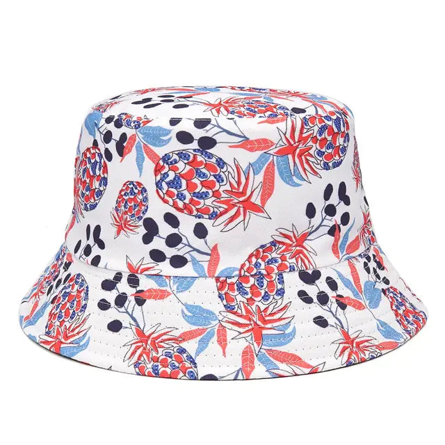 Panama Bucket Hats Animal Letter Print Fisherman Hat