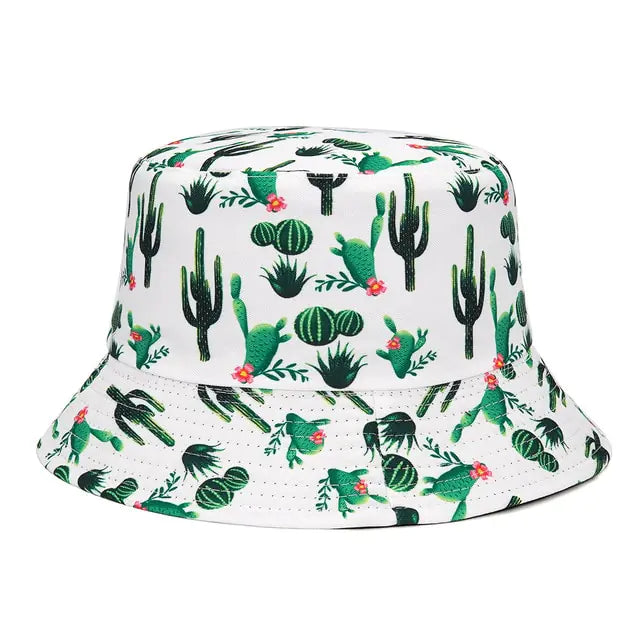 Panama Bucket Hats Animal Letter Print Fisherman Hat