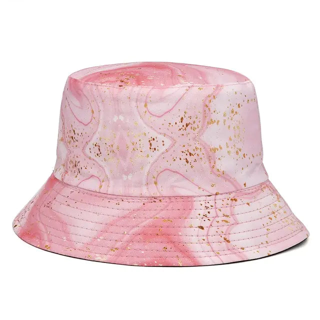 Panama Bucket Hats Animal Letter Print Fisherman Hat