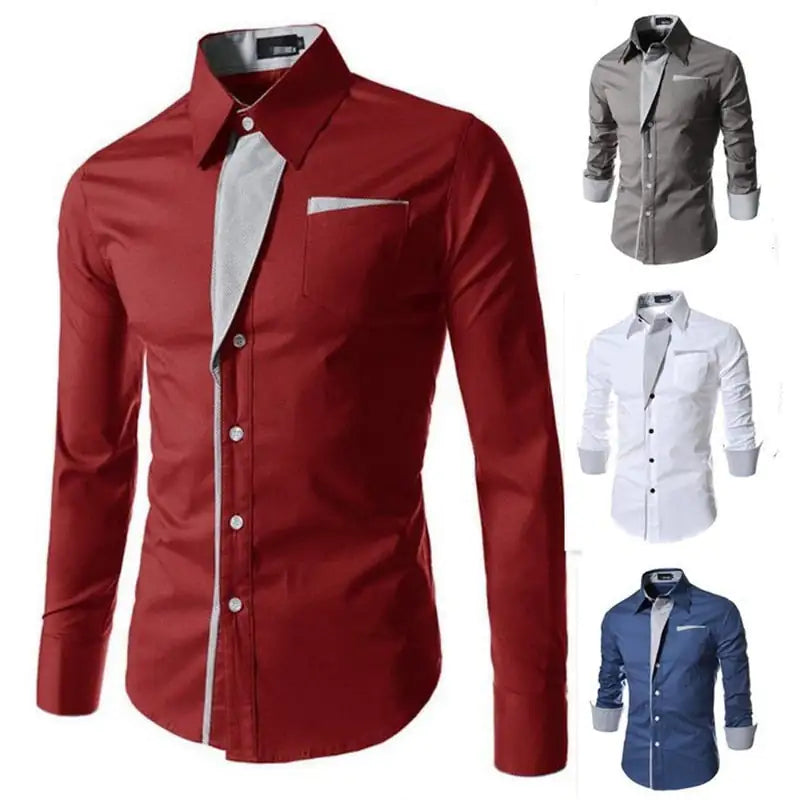 Male Fashion Shirts Full Sleeve Stripe