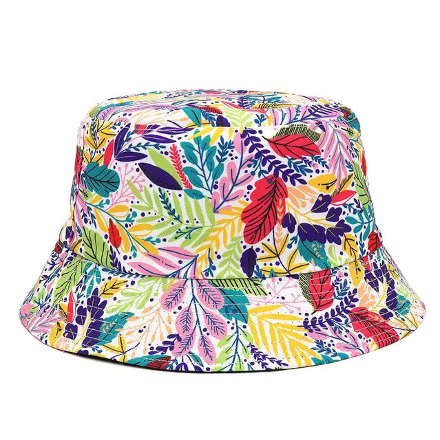 Panama Bucket Hats Animal Letter Print Fisherman Hat