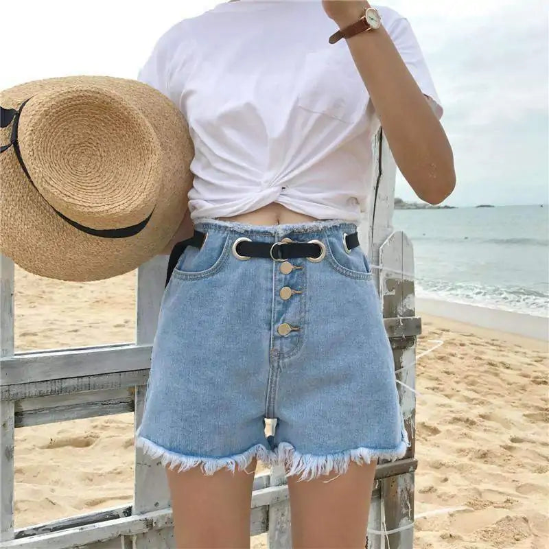 High Waist Denim Shorts