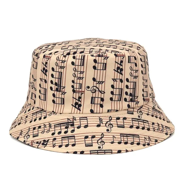 Panama Bucket Hats Animal Letter Print Fisherman Hat